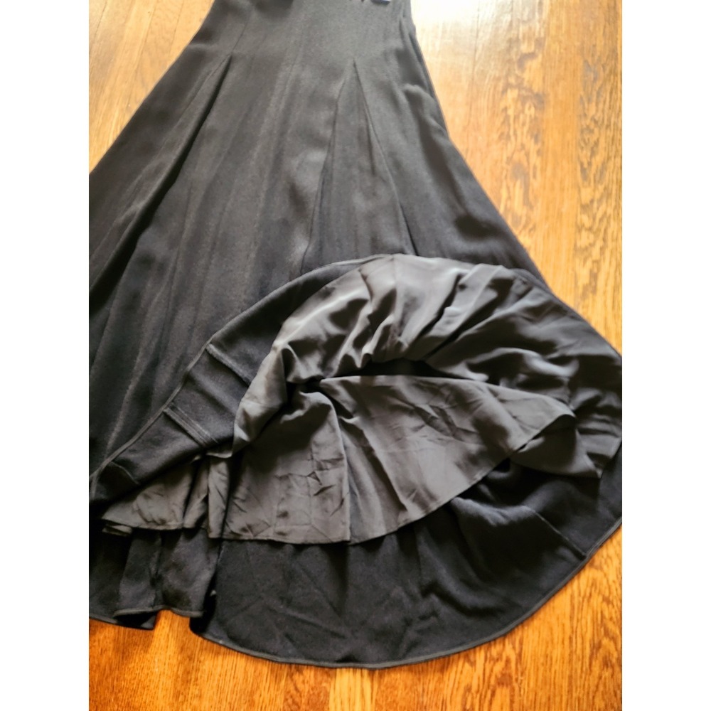 NWT  $3,597 JIL SANDER Black Silk Stretch-crepe Maxi Dress Gown Size 38 (US 6) - Picture 3 of 16